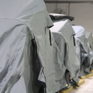 Final quality inspection on the CAMP AUTO PARTS roof top tent production line.