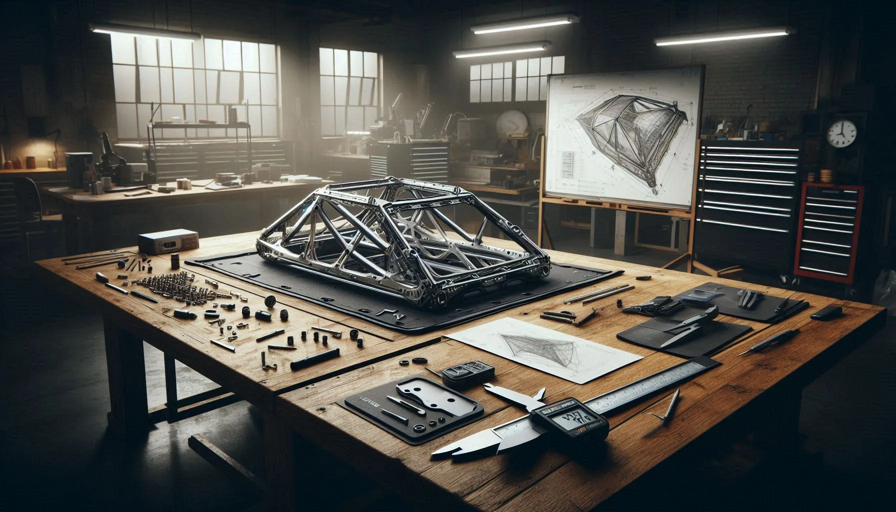 Don't Copy, Improve: How to Reverse Engineer Market Leaders to Build a Better Rooftop Tent? 3 Workbench view of a roof top tent product teardown with digital calipers and notes, conducting reverse engineering for competitive analysis and OEM improvement.