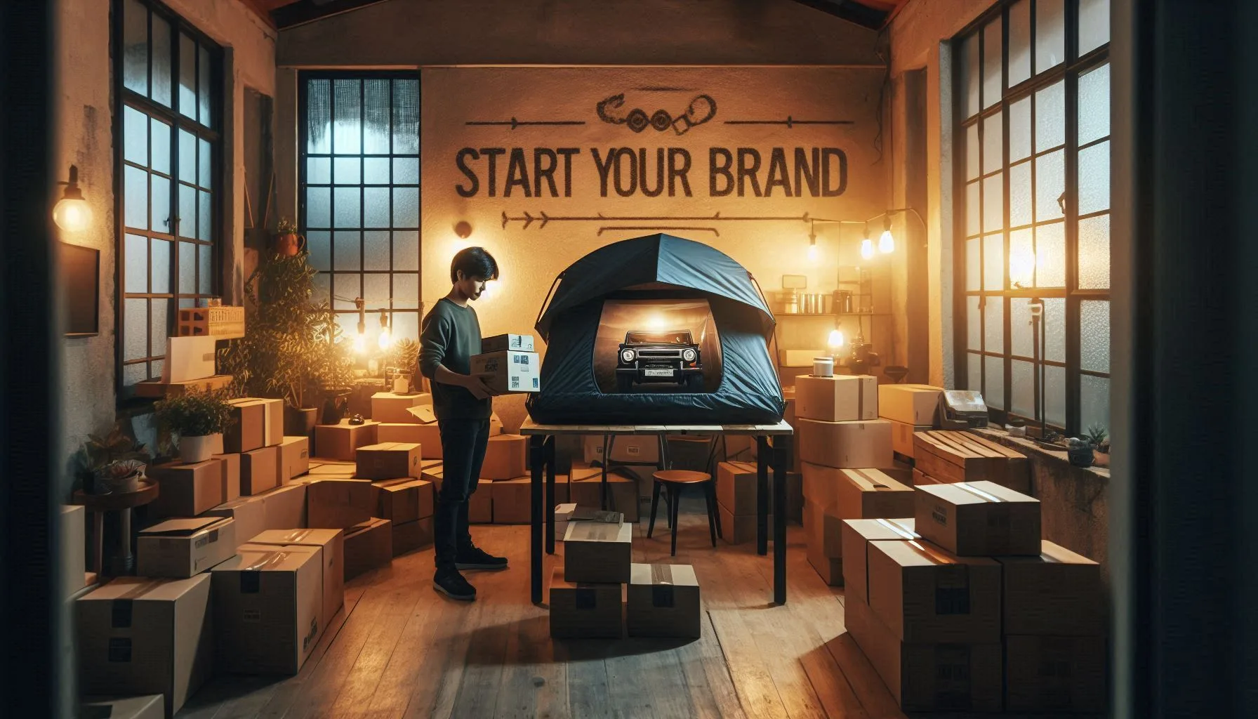 Startup entrepreneur launching a low MOQ roof top tent brand.