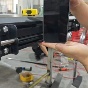 Detail of the rustproof aluminum alloy shell and high-density waterproof canvas. Durable manufacturing for export.